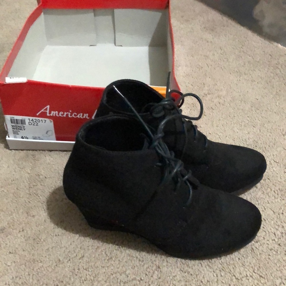 American Eagle Outfitters Black Wedges Wenly 6.5